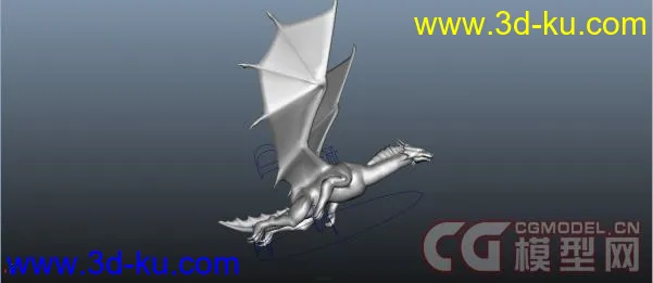 maya 超霸气高精度飞龙 带绑定 带动画模型的图片4