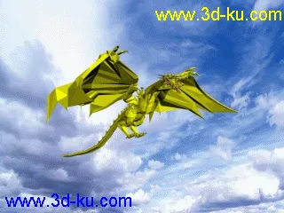 3D打印模型三頭龍+飛行動畫的图片