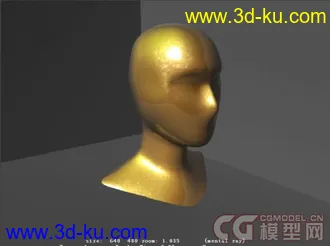 3D打印模型做不下去了，只好渲染一下金属效果的图片