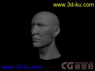 3D打印模型中年男人头的图片