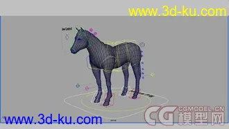 3D打印模型Horse绑定的马的图片