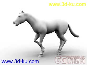 3D打印模型Horse绑定的马的图片