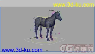 3D打印模型Horse绑定的马的图片