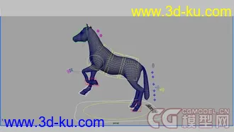 3D打印模型Horse绑定的马的图片