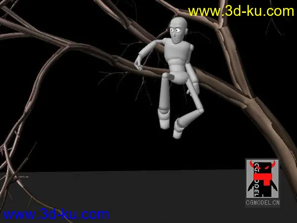 maya人物在树上的动画模型的图片6