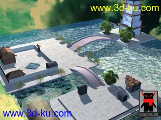 3D打印模型古代场景3个- -~刚学的时候做的。。。的图片