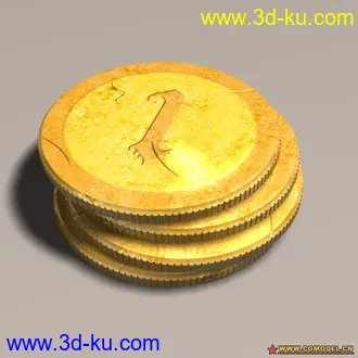 3D打印模型游戏场景道具-金币的图片