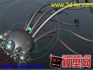 3D打印模型貌似八爪鱼，科幻物！~ 已绑定，眼睛光束 特效也做了~~的图片