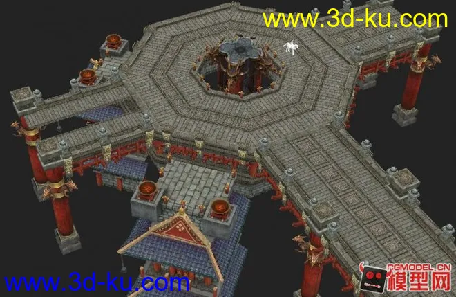 《轩辕传奇》之轩辕城皇屋及其它3D场景模型下载的图片3