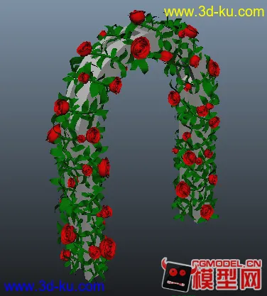 玫瑰花拱门模型的图片1