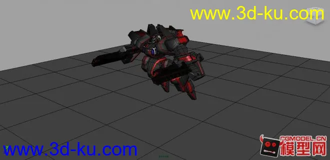 原创黑神机甲、有绑定、可变形模型的图片3