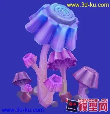 DN模型-紫色蘑菇的图片1