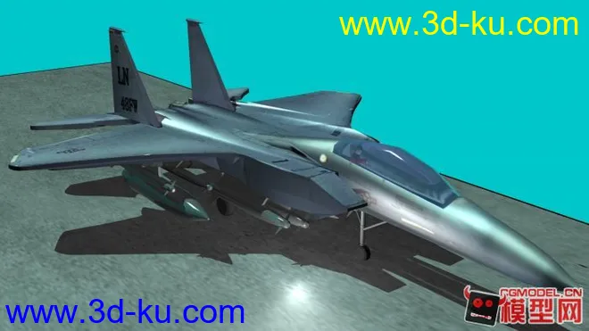 银灰色f15战斗机模型的图片1
