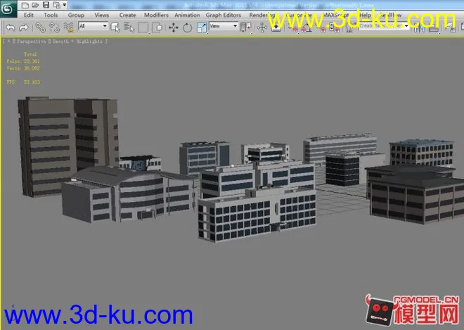 办公楼 建筑 简模模型的图片1