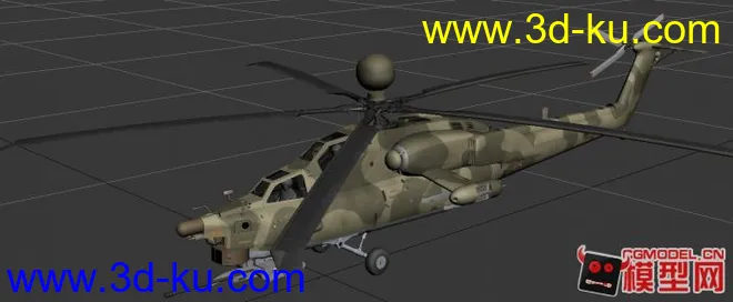 俄罗斯 Mi-28N 浩劫武装直升机 模型下载带贴图的图片1