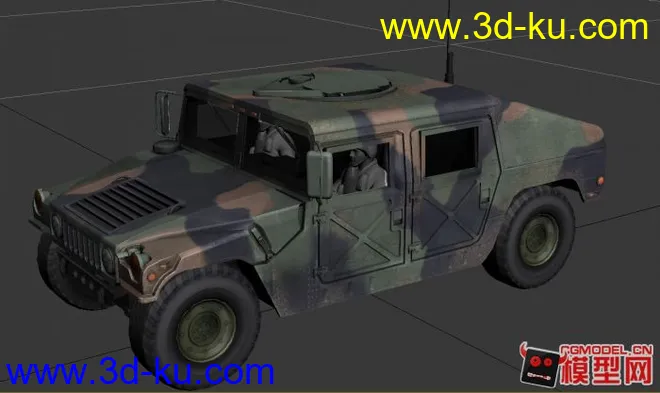 M1025 HUMVEE 悍马基本型 模型下载带贴图的图片1