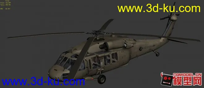 [Lock On] UH-60A 黑鹰直升机模型的图片1