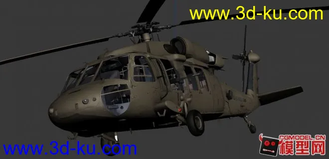 [Lock On] UH-60A 黑鹰直升机模型的图片2