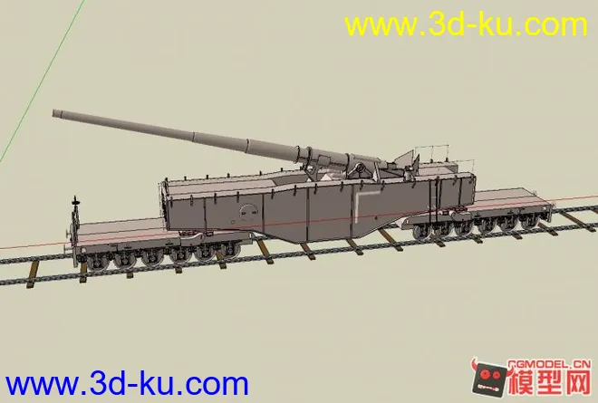 卡尔巨炮长炮模型的图片1