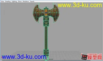 3D打印模型上课时做的一把战锤里的战斧的图片