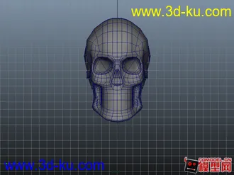 3D打印模型头骨低模的图片