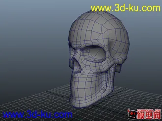 3D打印模型头骨低模的图片