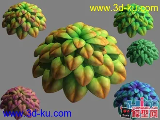 3D打印模型可爱的花丛的图片