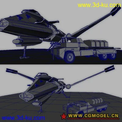 飞船与辅助车辆 maya科幻系列 mb格式模型的图片2