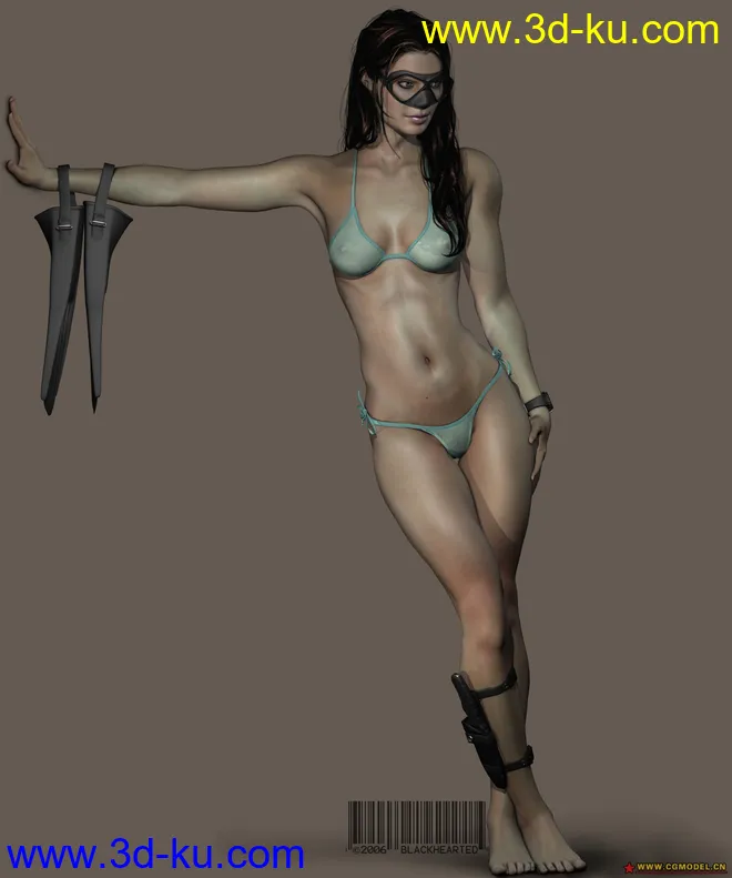 貌似劳拉的女战士模型的图片3