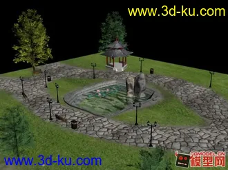 3D打印模型公园小场景的图片