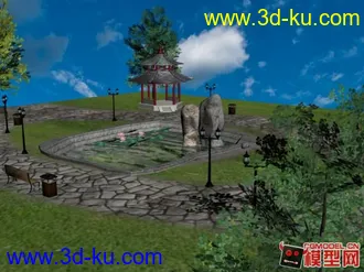 3D打印模型公园小场景的图片