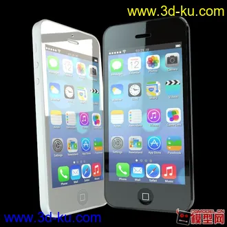 3D打印模型Iphone 5 黑白两款 C4D的图片