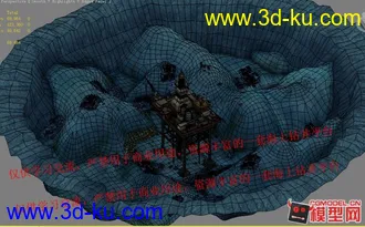 3D打印模型海上钻井平台 各种资源带贴图，小物件很多哦，还有皮划艇，贴图512，你懂的的图片