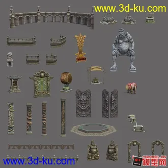 3D打印模型剑灵场景部分物件的图片