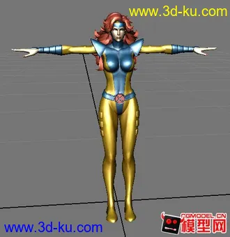 漫画英雄vs capcom jean grey 次世代女模型 obj文件的图片