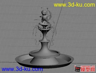 3D打印模型影视动画里的一个小喷泉！的图片