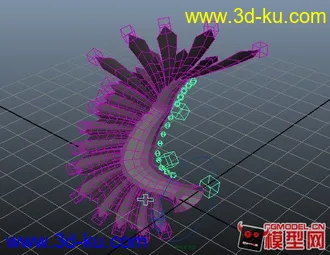 3D打印模型自己做的鸟的翅膀绑定的图片