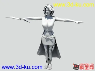 3D打印模型女战士，枪手的图片