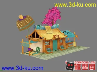 3D打印模型Q版房子布店的图片