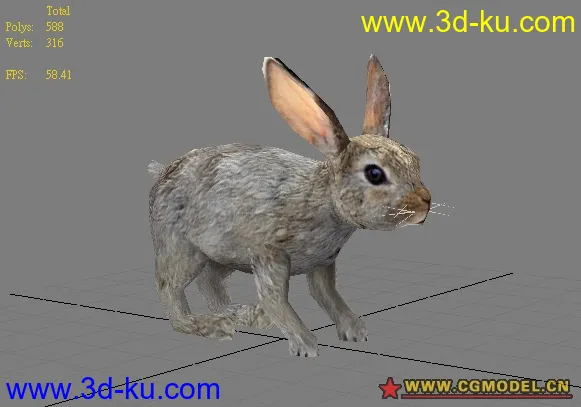 rabbit  lowploygon模型的图片1
