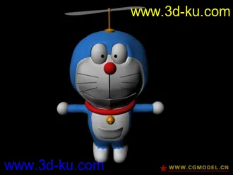 3D打印模型机器猫（带绑定）新手~多包涵……的图片