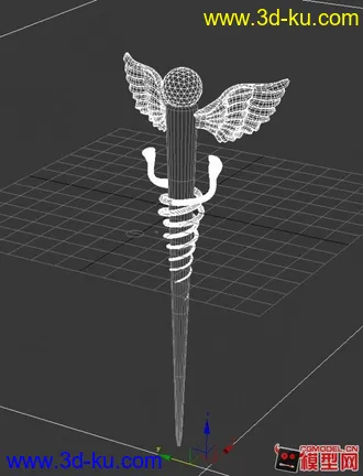 3D打印模型3D打印出来的哦！效果很不错！赫尔墨斯法杖的图片