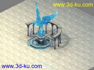 3D打印模型古代欧美飞马厩，有材质的图片