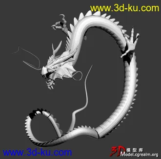 3D打印模型中国龙 白模的图片