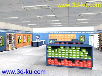 3D打印模型3d服装店,简模，带贴图的图片