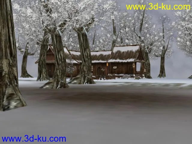 下雪的屋模型的图片1