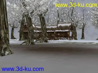 3D打印模型下雪的屋的图片