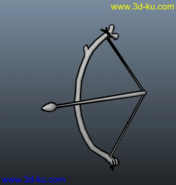 弓箭动画 模型网下载的弓箭 自己做的绑定的图片1
