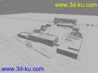 3D打印模型别墅 水景  _白模的图片