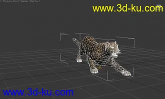 3D打印模型3d美洲豹带一个动作的图片